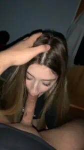 she is just too cute sucking on that dick
